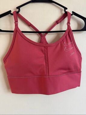 Nike Pink Strappy Medium-Support Sports Bra